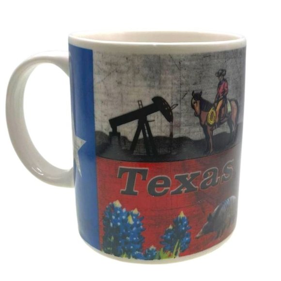 Texas Flag Cowboy Mug - Picture 1 of 3